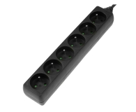 HAMA Listwa zasilająca Standard 6gn, 1.5m czarna, bez włącznika - 1416385 - zdjęcie 2